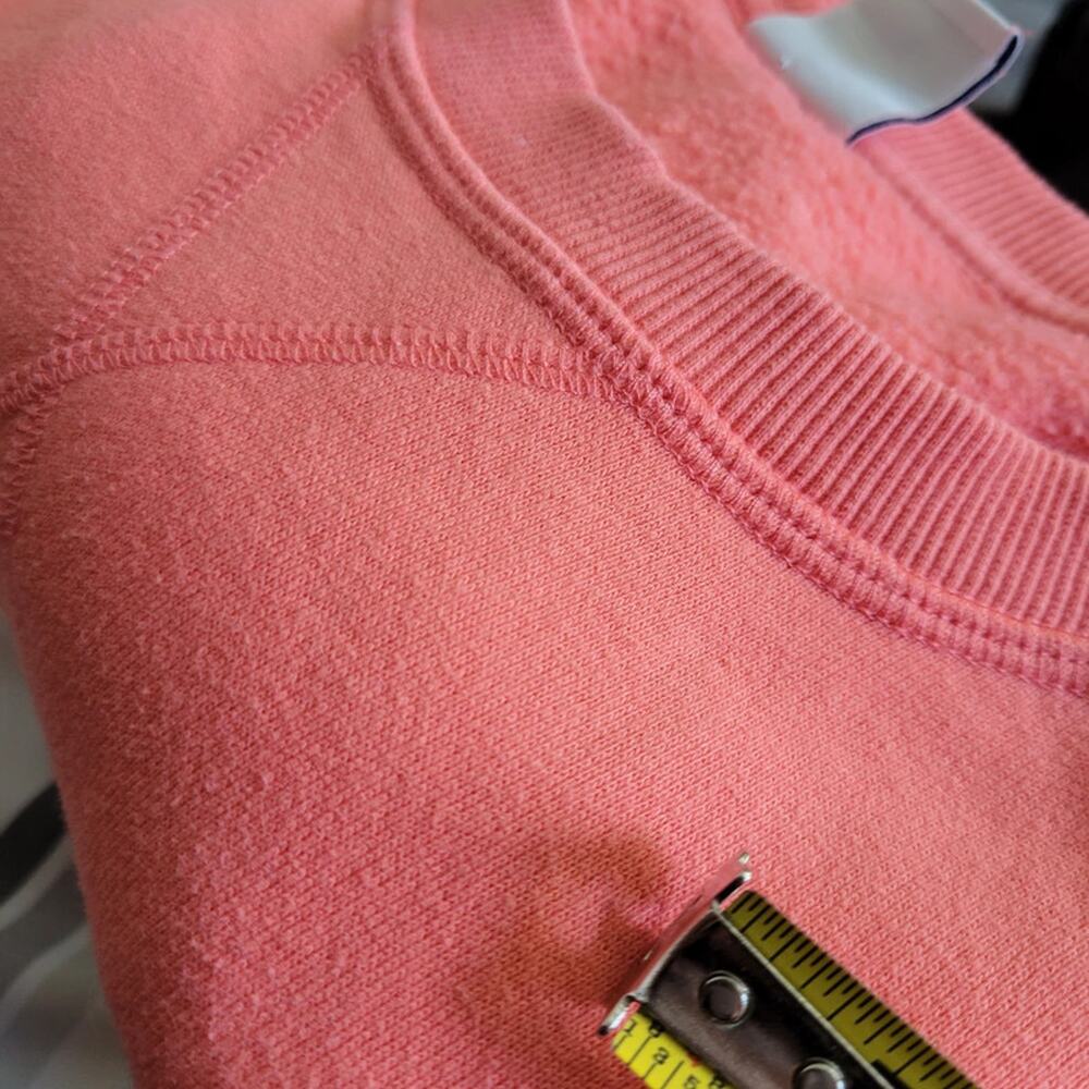 AMAZON BASICS Womens Small Pink Crew Neck Sweater Cross Stitch Detail - Picture 2 of 12